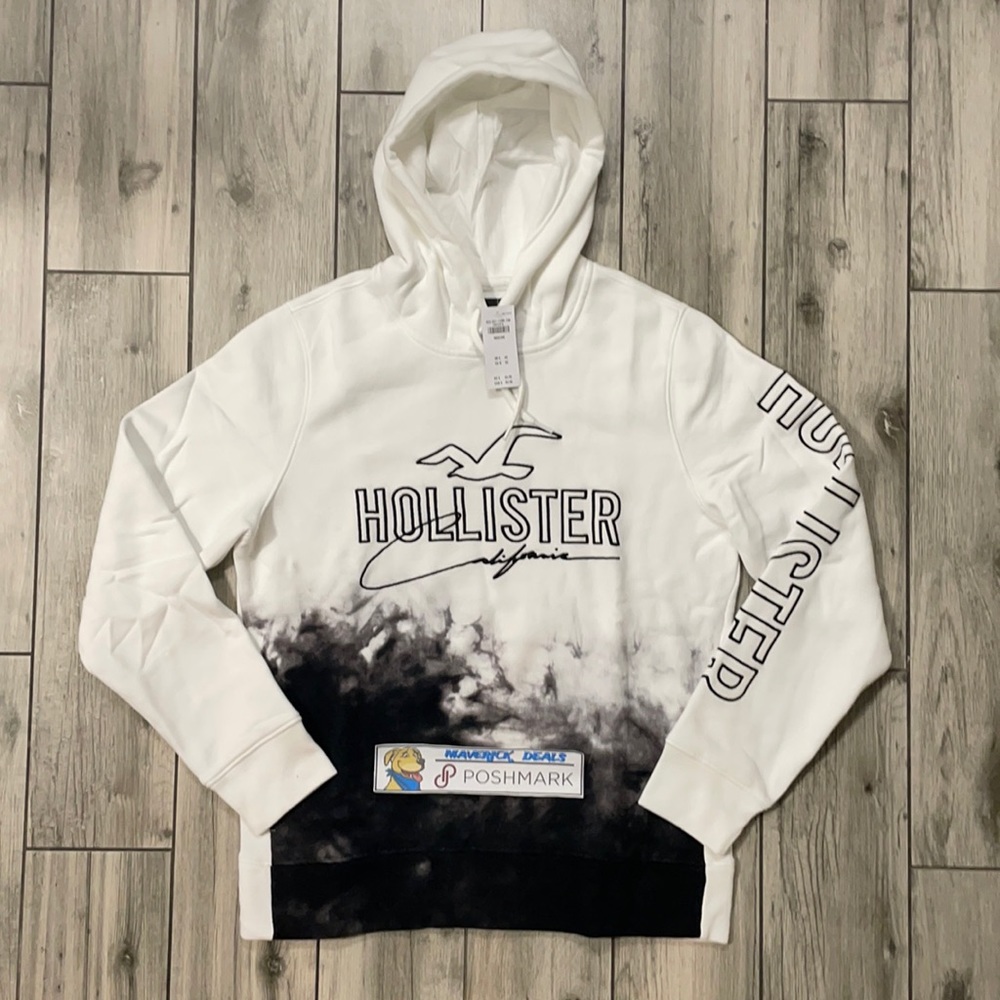 NWT Hollister Tie-Dye Embroidered Logo Hoodie